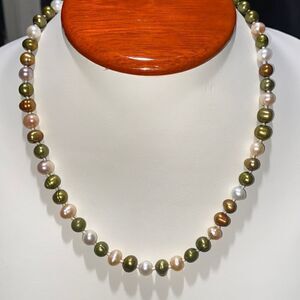 Genuine Multicolored Salt Water Pearl Necklace